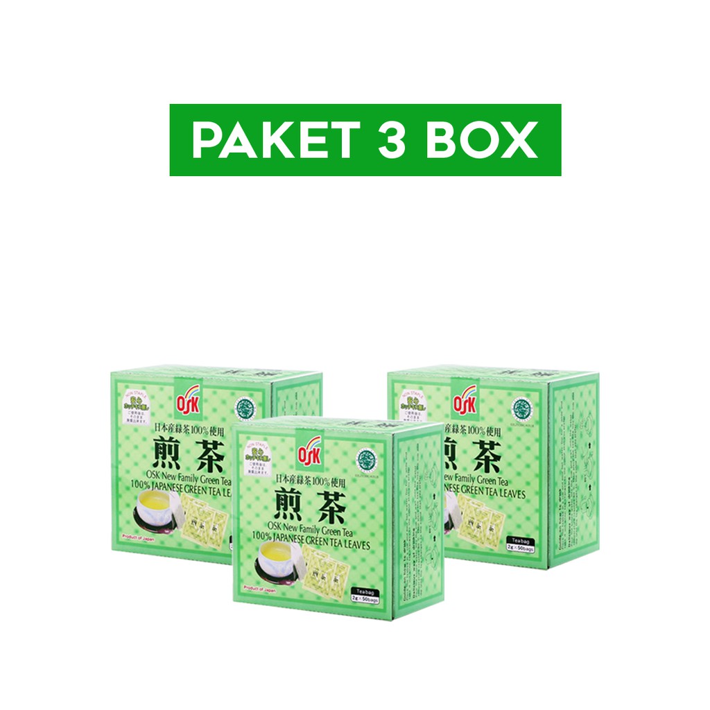 

OSK Japanese Green Tea 50's Paket 3 Box