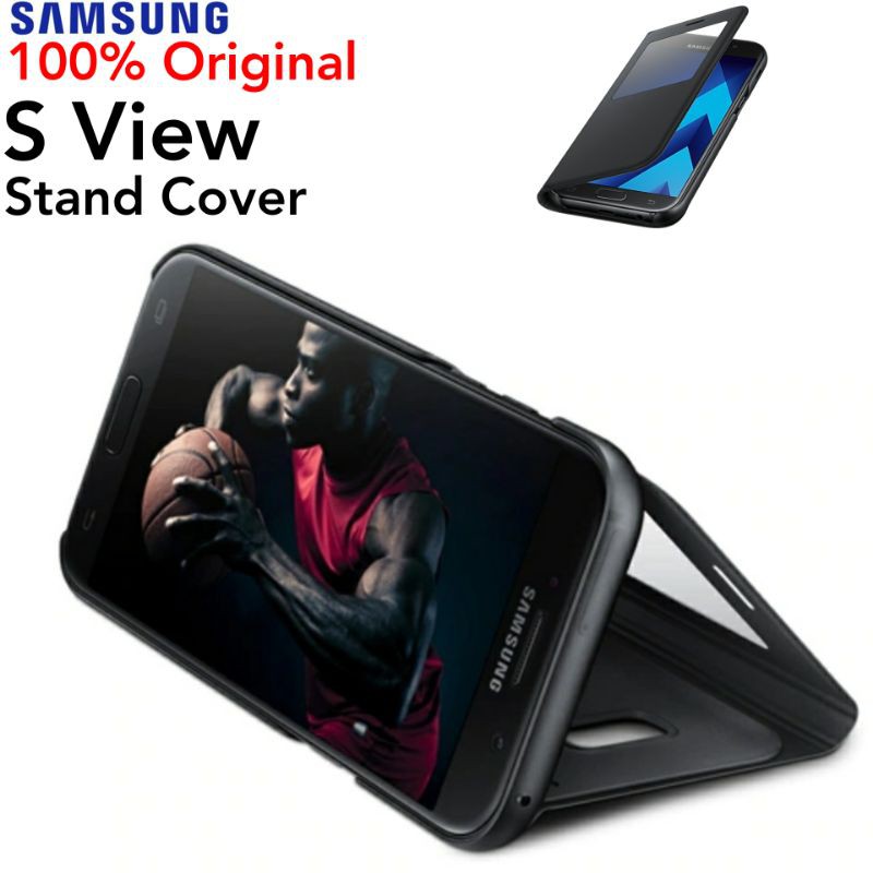 Samsung Galaxy A7 2017 Original S View Stand Cover A5 Flip Case Standing Casing