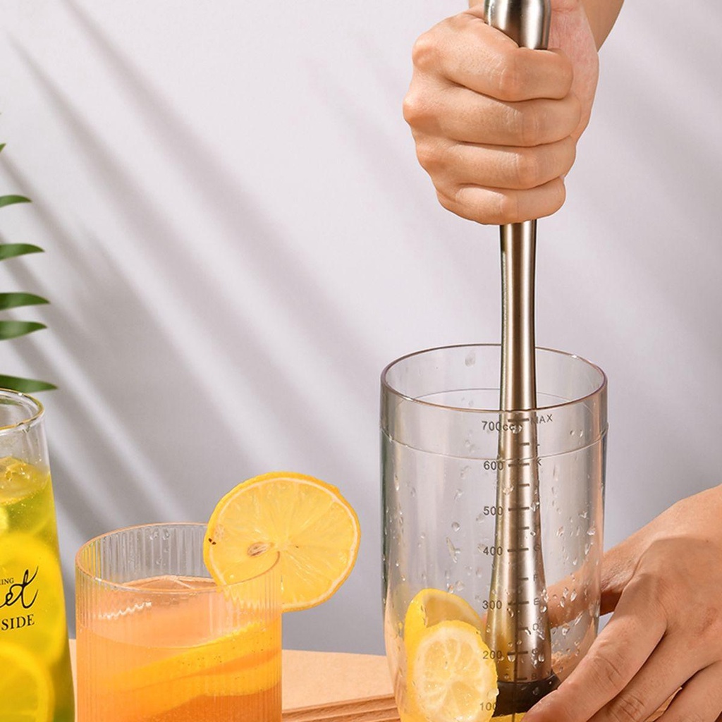 [Elegan] Cocktail Muddler Dapur Mojito Alat Pengaduk Minuman Stainless Steel Pengaduk Jus DIY