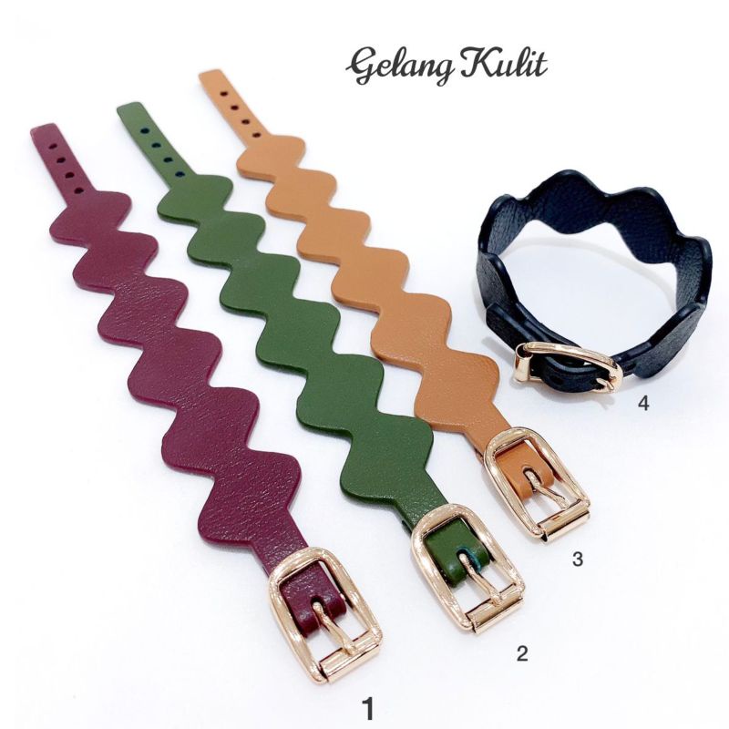 Gelang tangan kulit import /gelang Tangan Wanita branded Band bahan kulit Gt0010