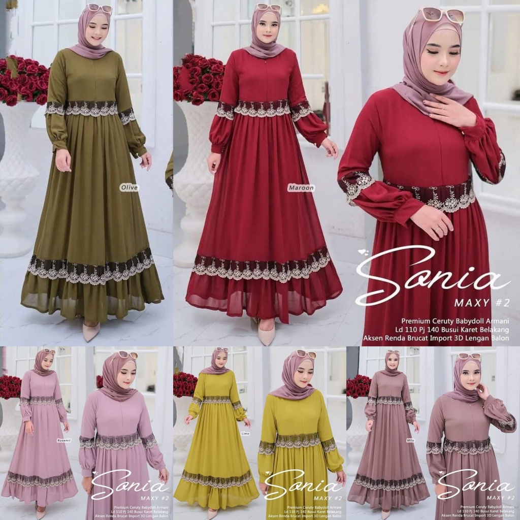 SONIA MAXI - maxy wanita terlaris / simple maxy / maxy dress / grosir baju muslim