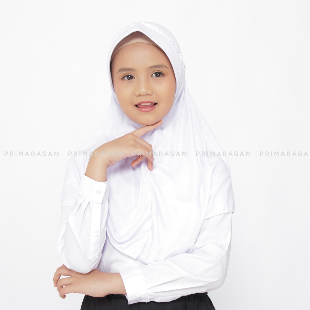 Kerudung sd kerudung anak sd jilbab sd warna putih ssd-011