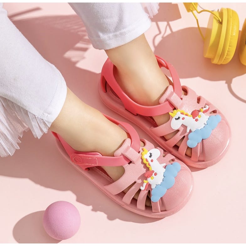 HappyOliver SEORA SANDAL anak Sandal slop anak laki perempuan cewek import