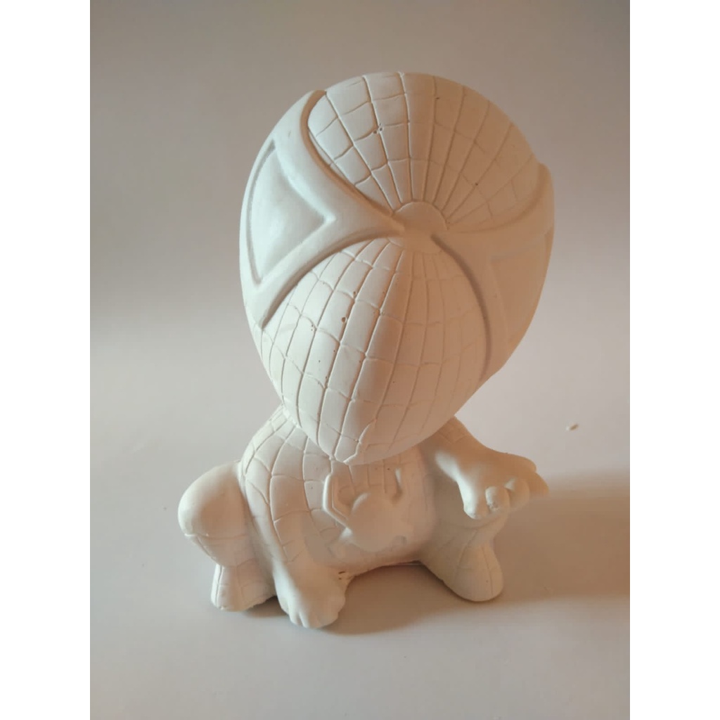 Patung Celengan Lukis Gypsum  II Mainan Edukasi Anak II Spiderman