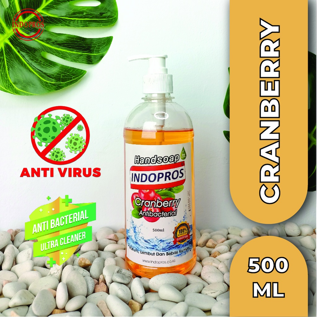 [INDOPROS] I-HANDSOAP - Sabun Cuci Tangan Anti Virus &amp; Anti Bakteri INDOPROS - 500ML - CRANBERRY