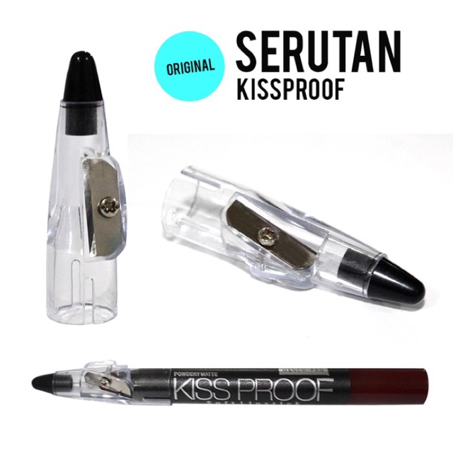 Serutan Rautan Kiss Proof Kissproof Menow Runcing Original