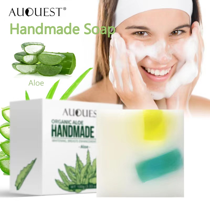 {Bisa COD}AUQUEST Handmade soap (Day + Night) Sabun Muka Facial soap Sabun Face wash soap Aloe White