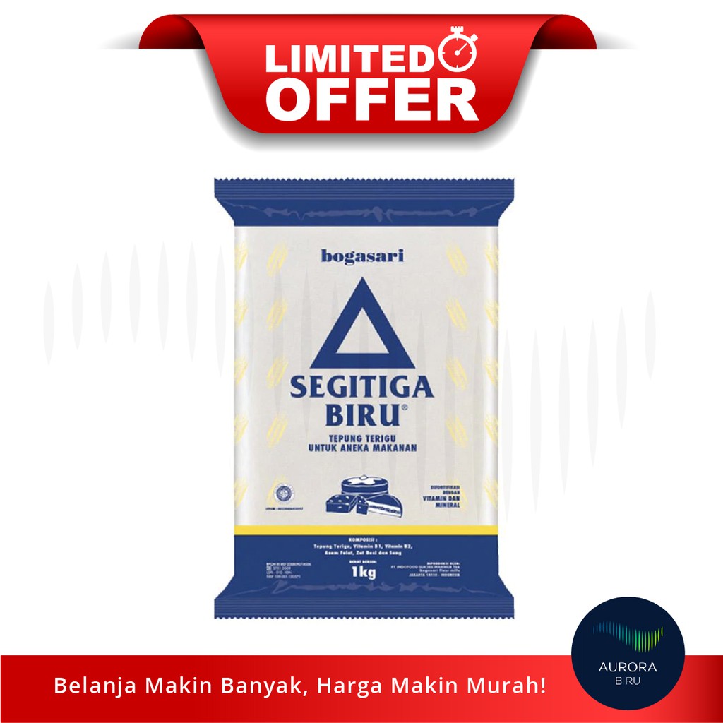 

[LIMITED OFFER] BOGASARI Segitiga Biru Tepung Terigu 1kg