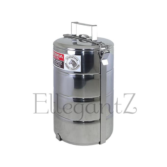 RANTANG MAKAN STAINLESS STEEL ZEBRA 4 SUSUN DIAMETER 16cm ( 150164 )