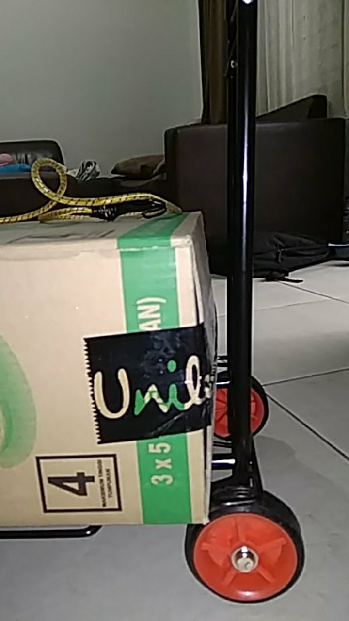 Kenmaster Trolley Cart Kt261 Black Troli Lipat Hitam Bawa Aqua Galon