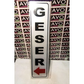 sign label acrylic geser kiri pintu door LEFT SLIDE board sign label acrylic geser kiri pintu door LEFT SLIDE board