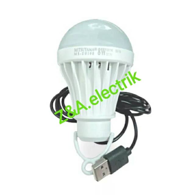 Lampu Bohlam LED USB 1,5m / 8Watt MS-U0108USB MITSUYAMA