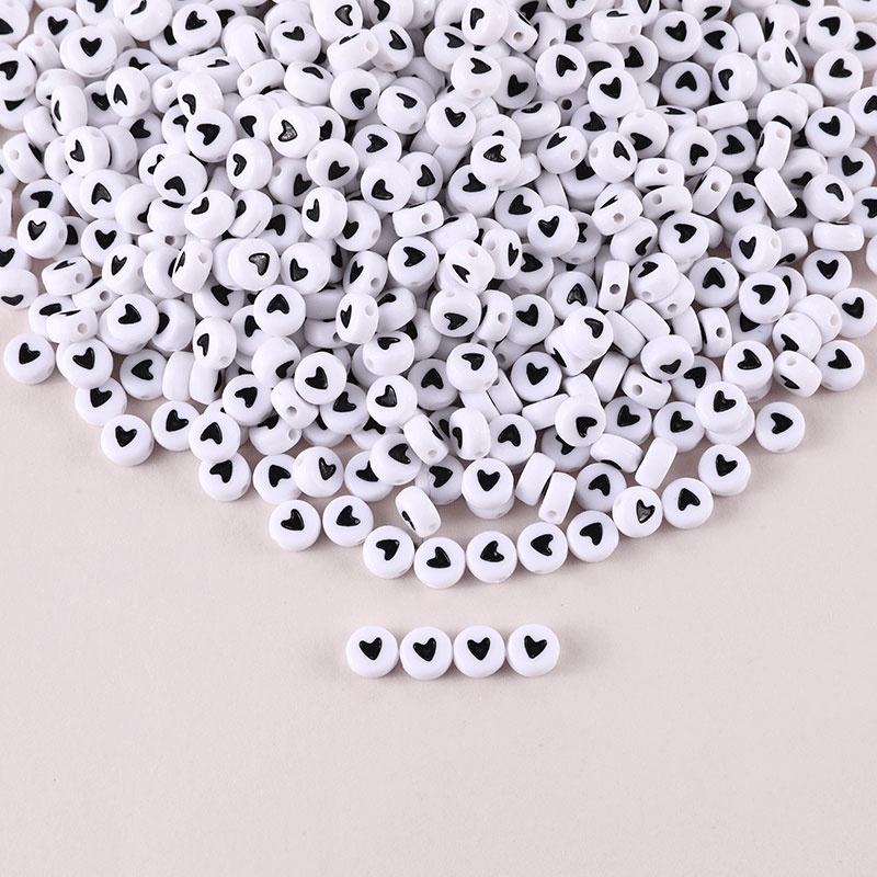 100pcs 7X4mm Manik-Manik Bentuk Hati Untuk Membuat Perhiasan handmade
