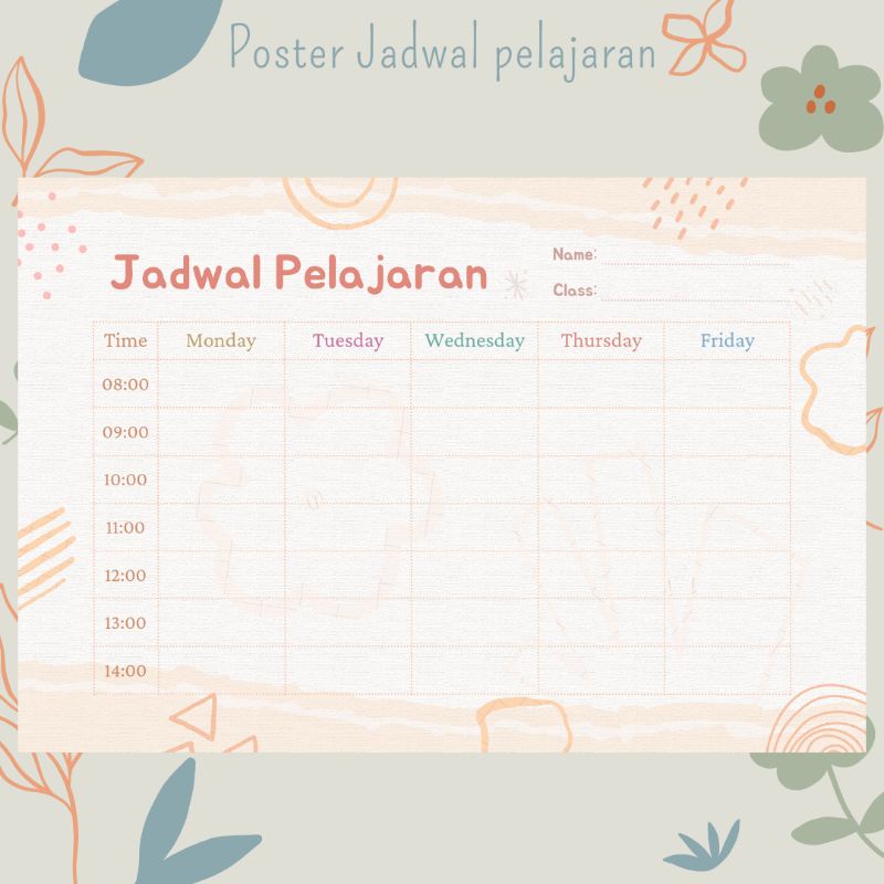 Poster Jadwal Pelajaran