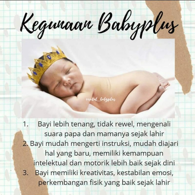 alat belajar bayi dalam kandungan dengan stimulasi suara, sewa Babyplus ORI full paket (BEBAS DEPOSIT) dari 18 weeks sampe lahiran (maksimal 6 bulan)