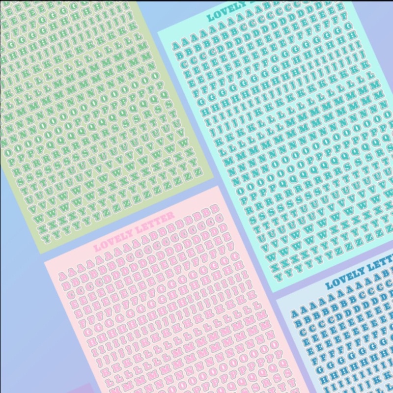 [kstuffind] Stiker Tulis Alphabet Huruf  Warna Warni Sticker DIY Sticker Deco Photocard Murah aesthetic estetik Abjad Journaling Dekoratif Text Tulisan Scrapbook Galicici