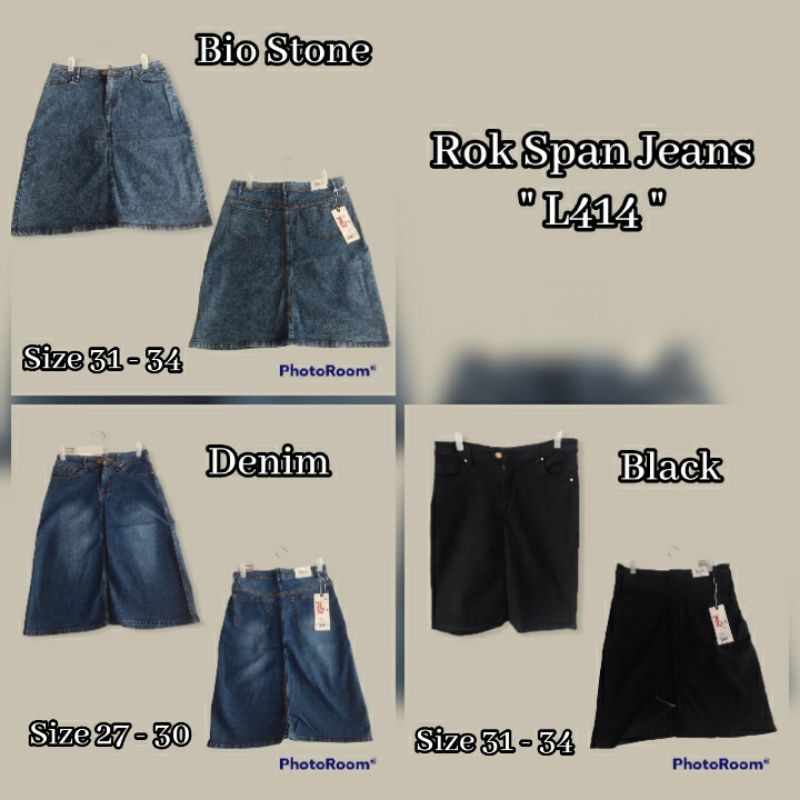 Rok Span Jeans L414 Denim