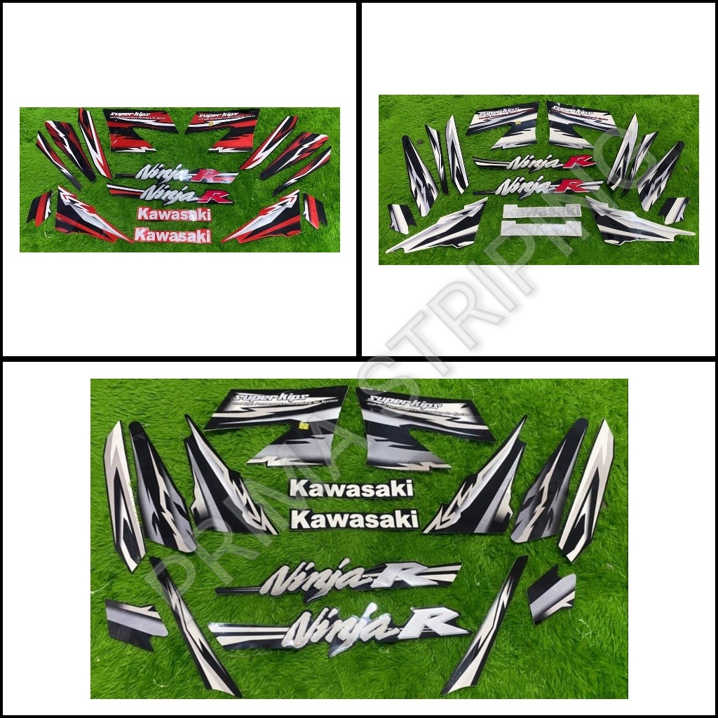 STRIPING MOTOR STIKER MOTOR TERMURAH NINJA R 2011 PETIR