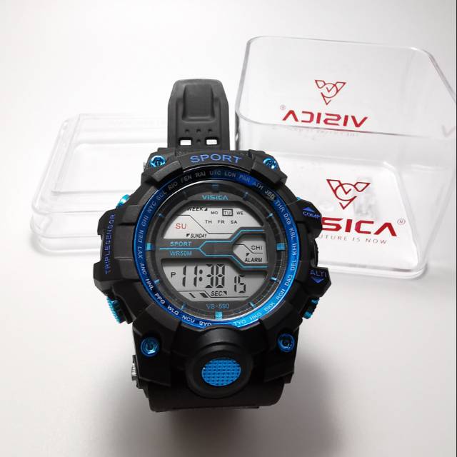 Jam tangan digital sporty water resist Visica 590