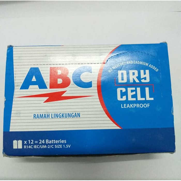 Baterai Battery Batre Batrai ABC BIRU Besar Ukuran D R20S