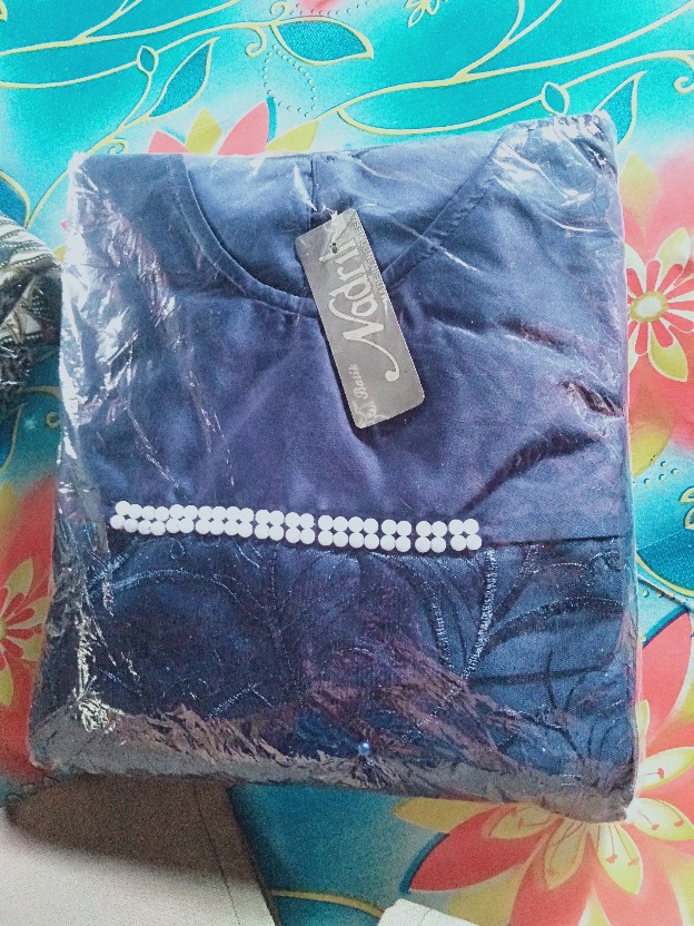 Ada Anak Cowok New Arival Couple Termurah Nayaka Batik - Couple Batik Wilona Tulle Mutiara