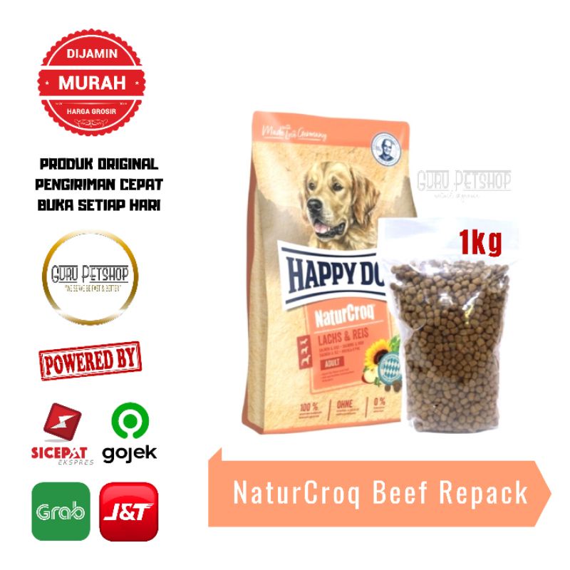 Makanan Anjing Happy Dog NaturCroq Rind &amp; Reis 1kg Naturcroq Beef 1kg