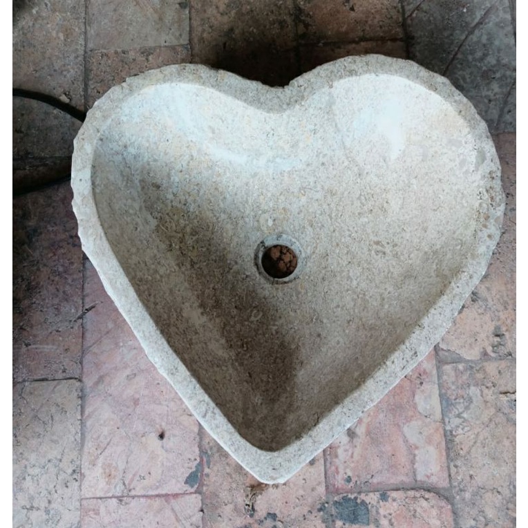 Wastafel Batu Marmer Love