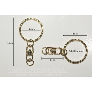 10 pcs Keychain Ring With Swivel | Bahan Gantungan Kunci | Shopee Indonesia