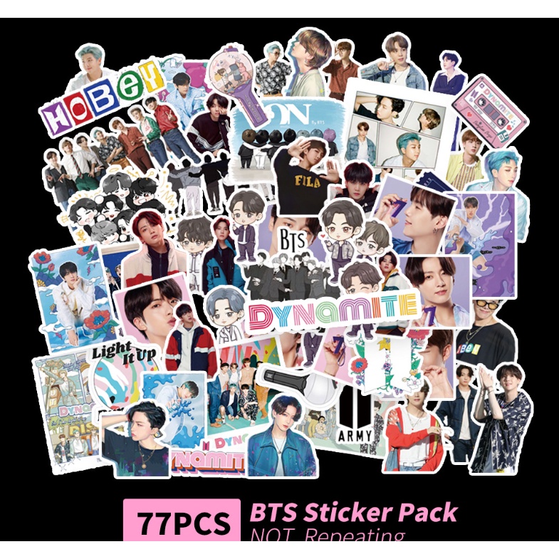 Stiker Motif Print Kartun BTS Lucu Untuk Dekorasi Buku Catatandiary