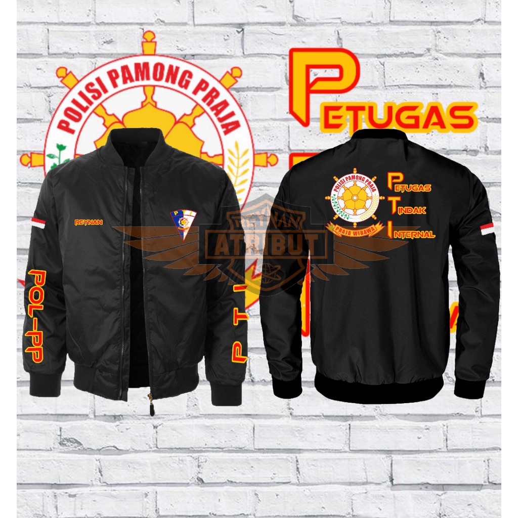jaket bomber satpol pp pti/ jaket bomber pol pp pti/ jaket bomber pti
