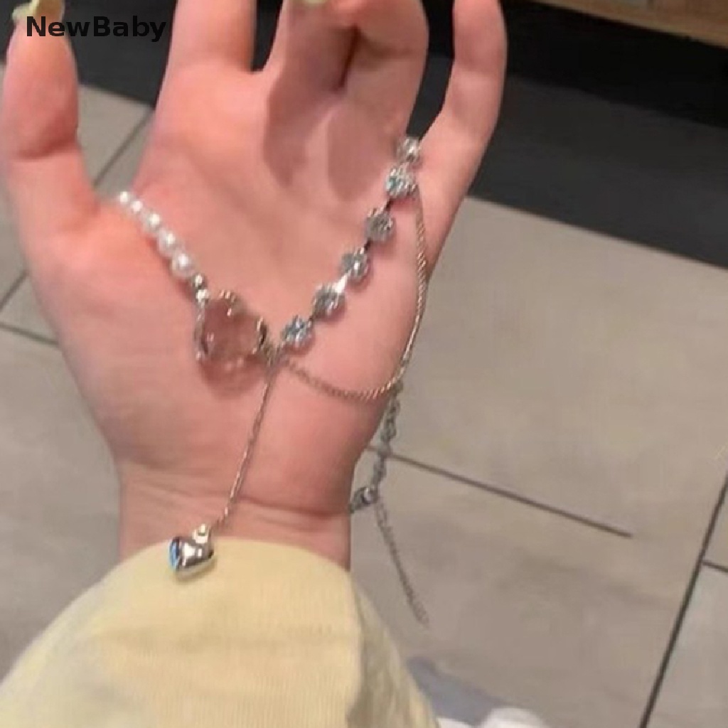Kalung Pendek Liontin Hati Warna Pink Gaya Punk Vintage Untuk Wanita