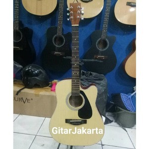 Gitar Akustik Elektrik Merk Yamaha Natural Tipe F1000 Sunkay Senar String Trusrod Equalizer Eq-7545