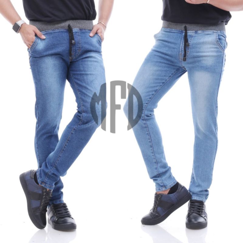 Celana Panjang Jeans Pria Silmfit Rip / Celana Panjang Jeans