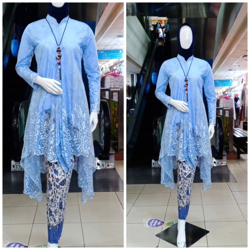 SET, KEBAYA ARUMI TERBARU/KEBAYA WISUDA/KEBAYA MODERN/KEBAYA CNTIK/KEBAYA COUPLE-Baby blue