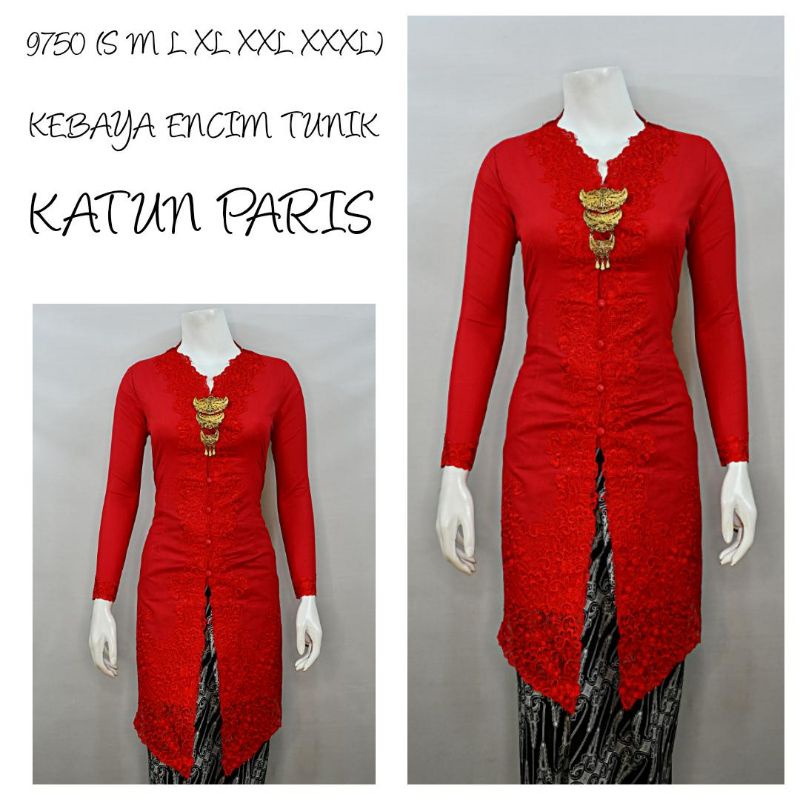 QNz           Indah ABAYA KEBAYA ENCIM TUNIK MODERN LENGAN PANJANG BORDIR SENADA Katun Paris KEBAYA