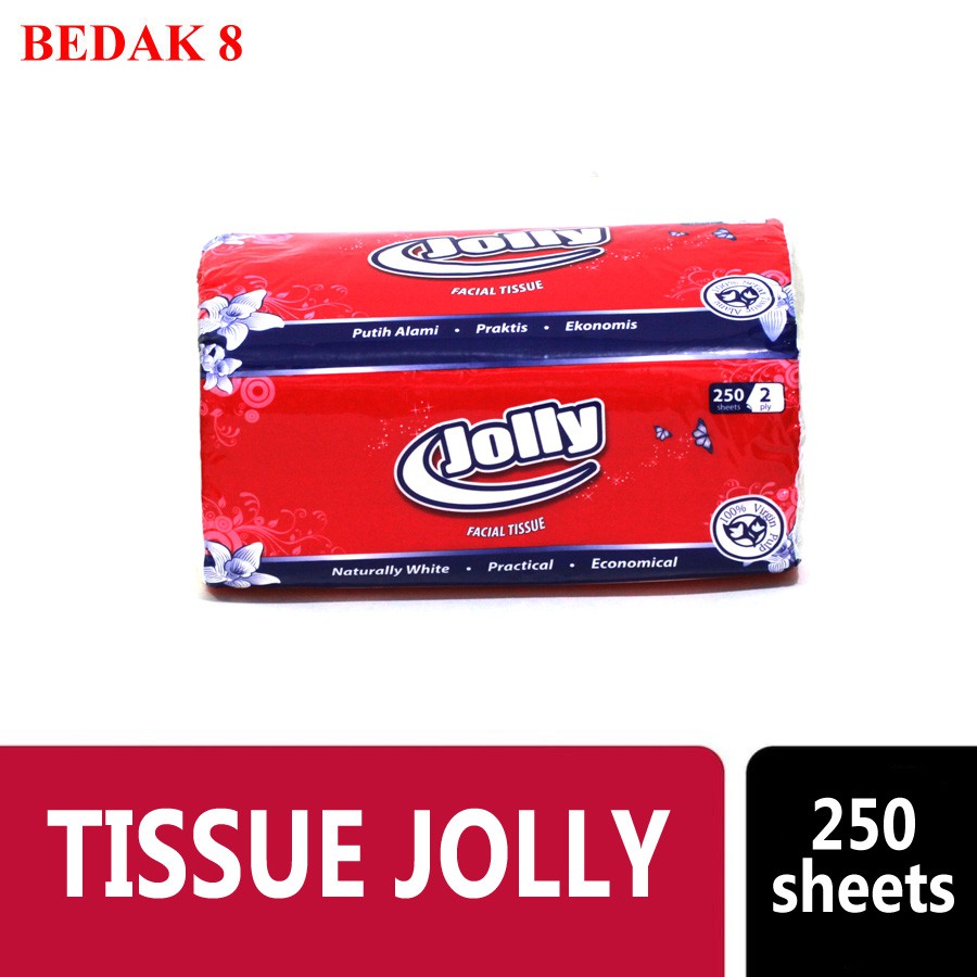 Tissue Jolly 250 Sheets/ Tisu Jolly 250 / Facial Tissue Jolly 250