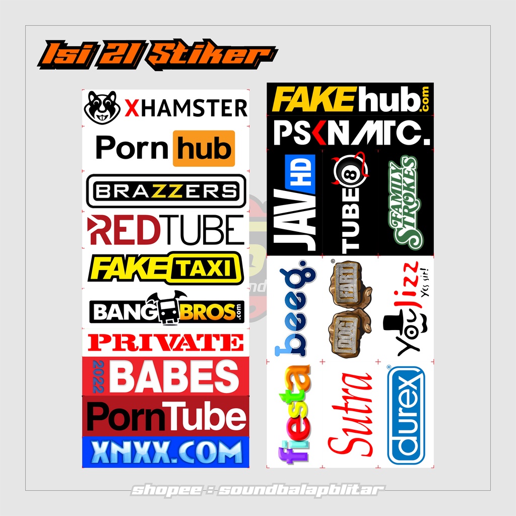 Stiker Motor Racing Dewasa Pack Isi 21 Stiker - Xhamster Brazzer