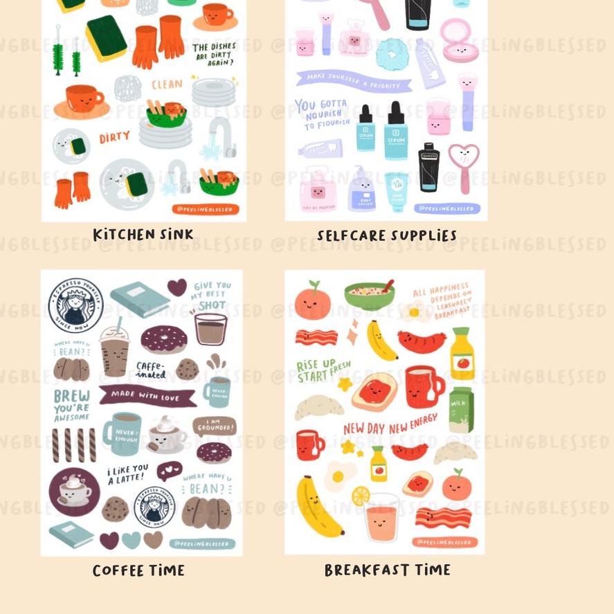 

10.10 Product HOT Daily Life Mini Sticker Sheet