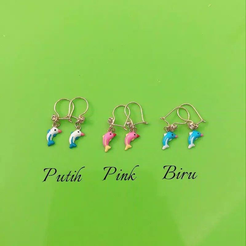 Anting bayi lumba dolphin kadar 375/8K berat ringan