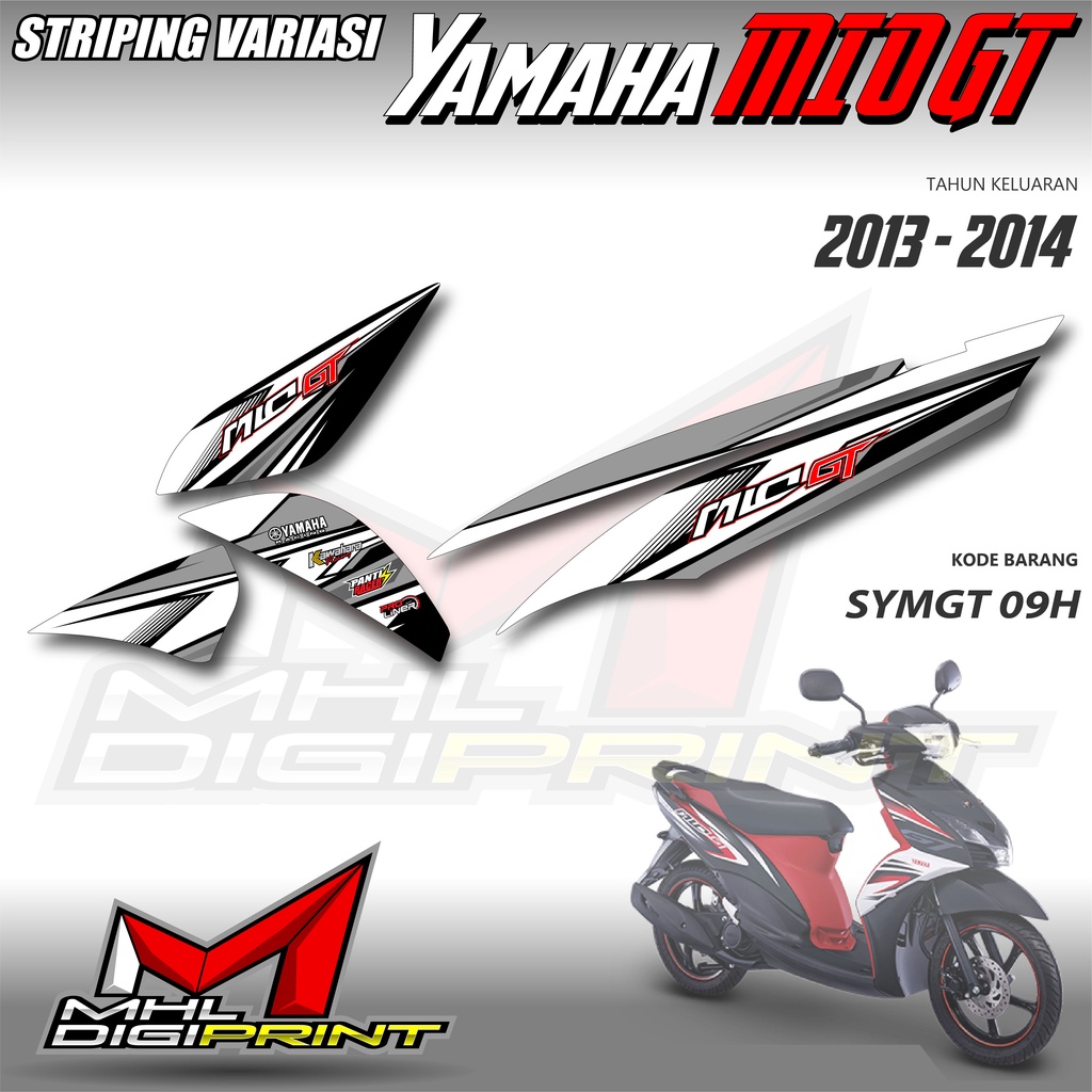 STRIPING VARIASI YAMAHA MIO GT - STIKER VARIASI MIO GT - SYMGT 09