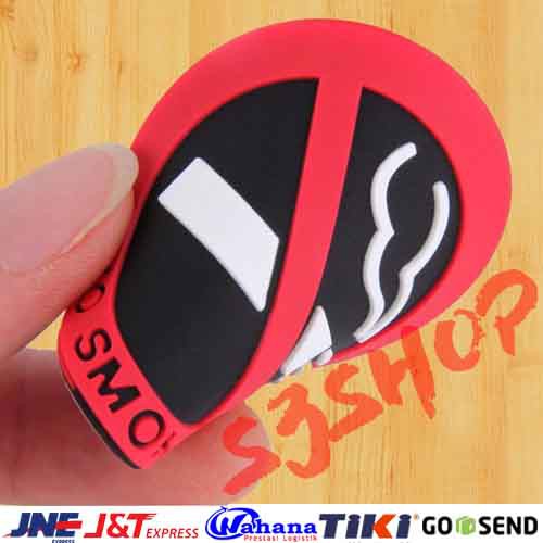 Stiker No Smoking Rubber Mobil Timbul Avanza Xenia Sigra Alya Calya Xpander