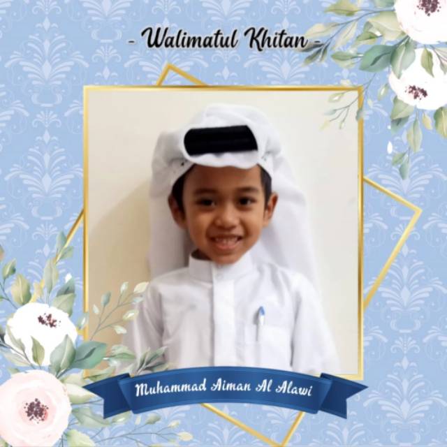 Video Undangan Digital Khitan Baby Blue Rustic