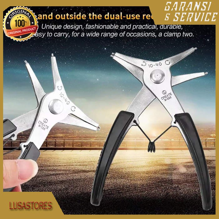 Double Tang Buka Tutup Snap Ring pliers