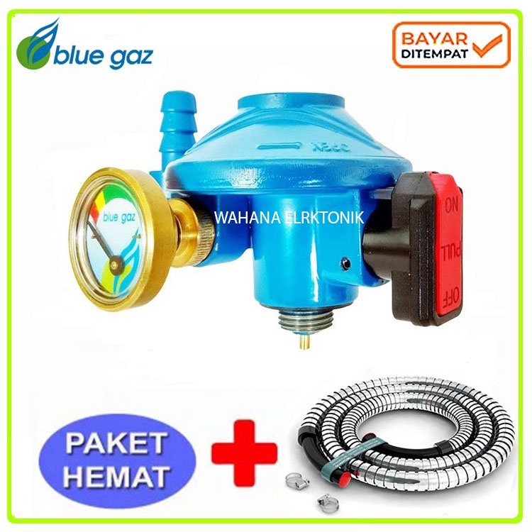 Blue Gaz Regulator Blue Gas Selang  Blue Gas Regulator SNI Free Bubble Warp