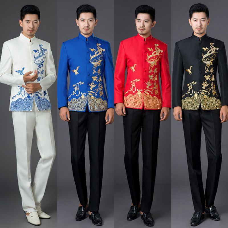 Realpic AP7 M-4XL Atasan pria impor baju sangjit pria jas sangjit jas chinese wedding cheongsam pria