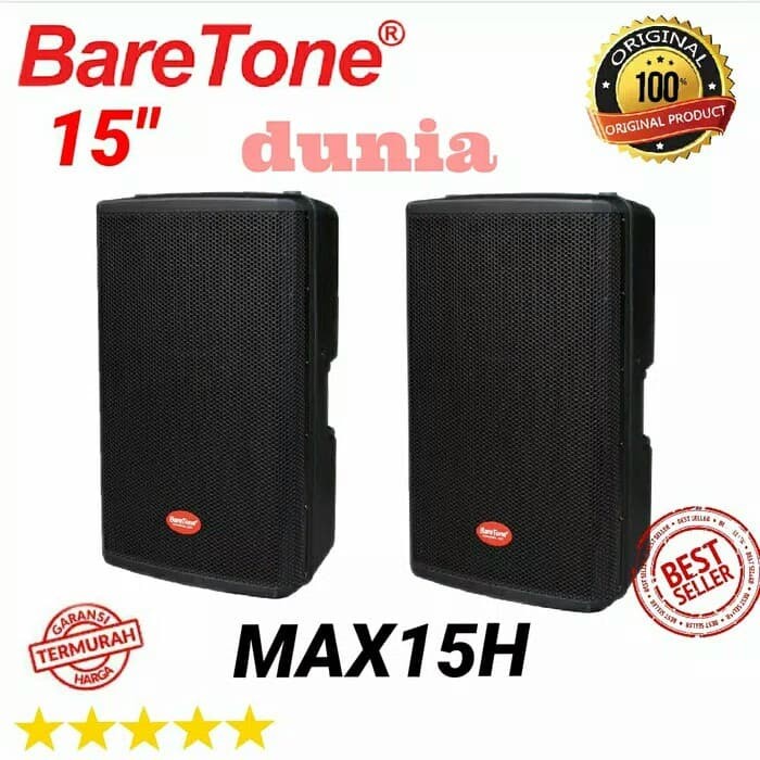 Speaker Aktif BARETONE 15 inchi MAX-15H 800 Watt ORIGINAL RESMI