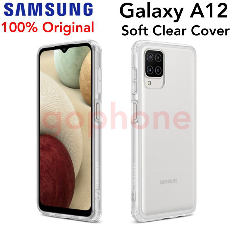 Samsung Galaxy A12 A02s Original Soft Clear Cover Casing Silikon Bening Kesing Case