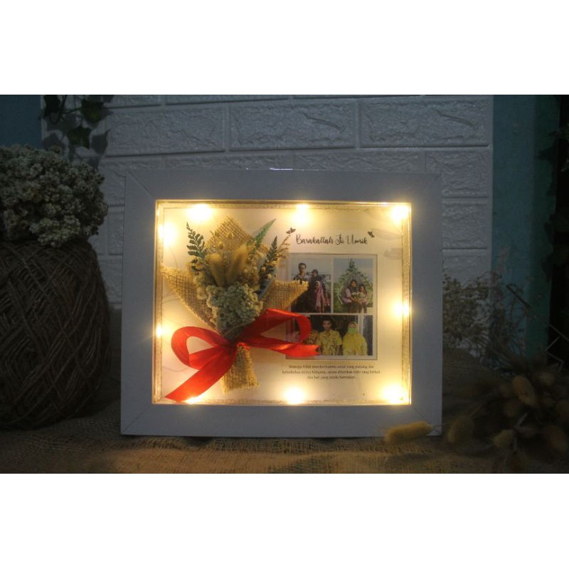 Bunga In Frame / Bunga Bingkai / Bunga Kering / Kado Unik