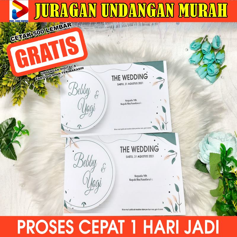 Undangan pernikahan murah Undangan Pernikahan Ada Foto Surat Undangan Pernikahan