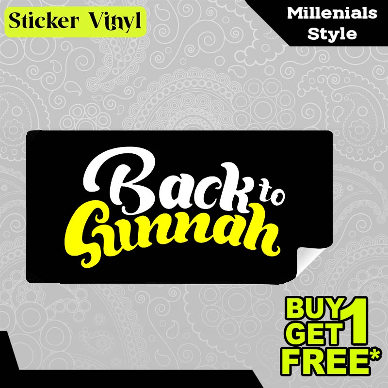 

Stiker Sticker Back to Sunnah Gambar Unik Desain Keren dan Kekinian Aesthetic Bahan Vinyl Satuan Anti Air